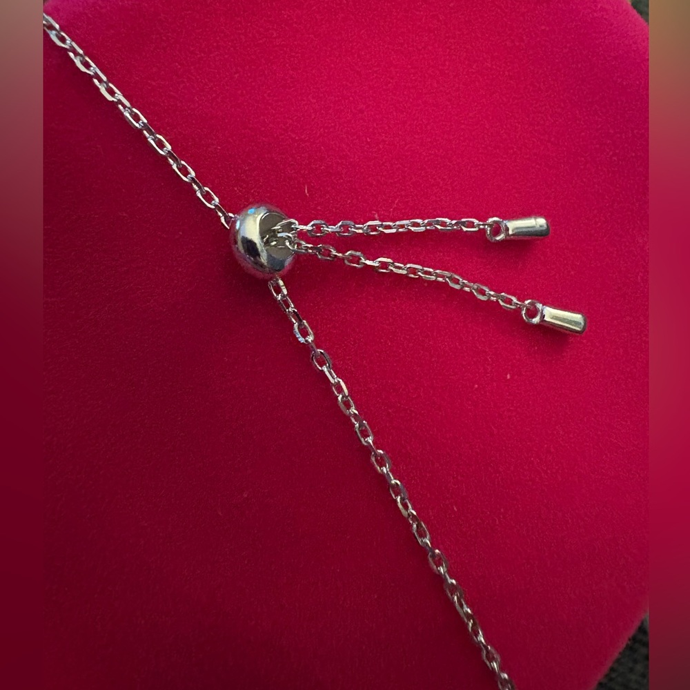 Solid Sterling Silver One Carat Moissanite Bolo Bracelet New in Package RARE - Picture 6 of 8